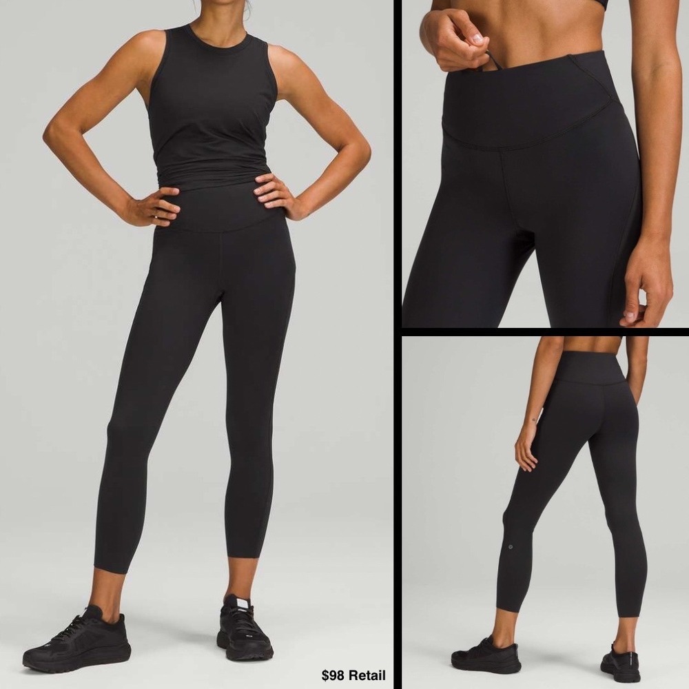 LULULEMON Base Pace High-Rise Tight 25" Size 10 Black Run Lightweight Sweat Wick